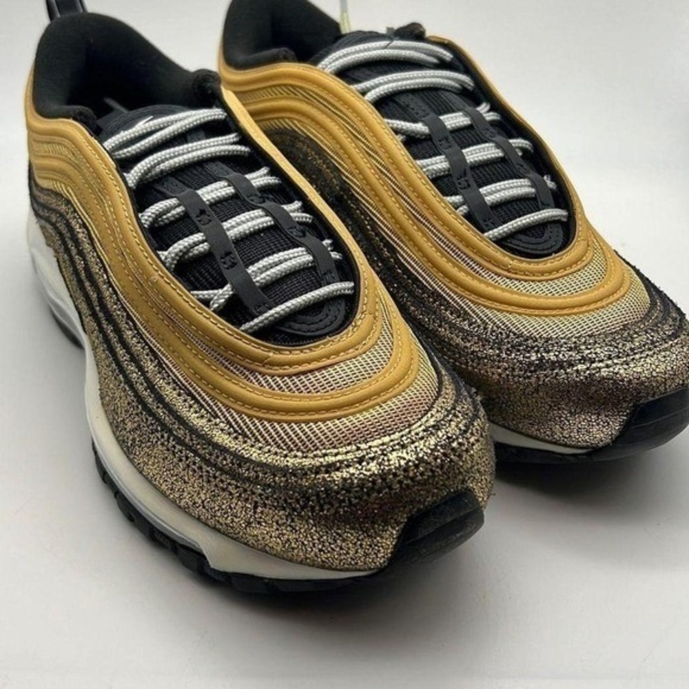 Nike Air Max 97 gold off noir twine white metallic Shoes‎ DO5881-700 women 6 NWB